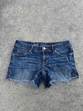 Mossimo Supply Co. Dark Blue Denim Cutoff Shorts